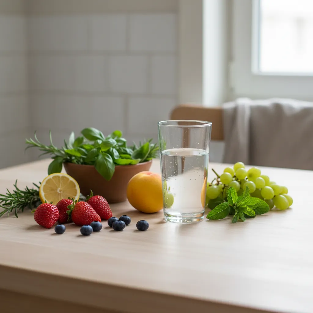 Scorekaart-iconen: schild, waterdruppel, blad, capsule, vinkje